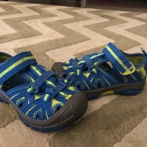 Boys blue and neon Merrell water shoes/sandals
